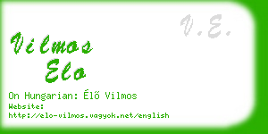 vilmos elo business card